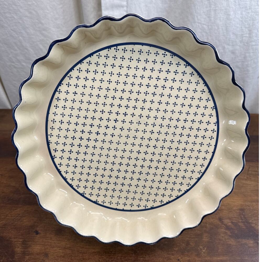 Potpourri Press Greensboro, NC - Japan - Ceramic Country Cottage Quiche Pie Dish